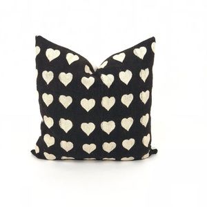 SOLD Rare Heart Mud Cloth Double Sided Pillow Cover